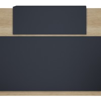Γραφείο reception Lotus pakoworld σε χρώμα φυσικό - ανθρακί 180x70x110εκ