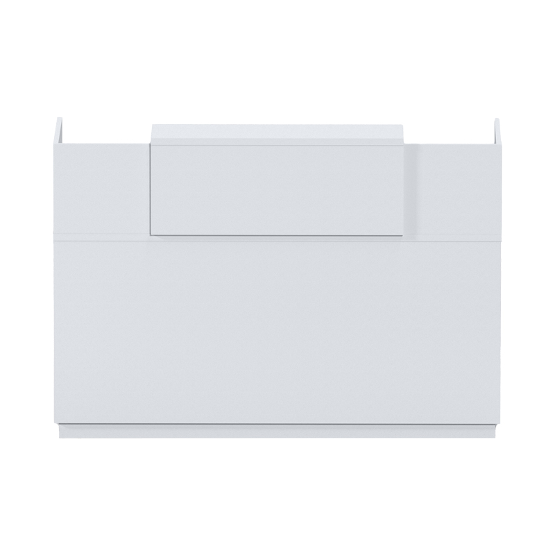 Γραφείο reception Lotus pakoworld σε λευκή απόχρωση 140x70x110εκ