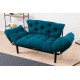 Καναπές κρεβάτι PWF-0018 pakoworld 2θέσιος με ύφασμα χρώμα πετρόλ 155x73x85cm
