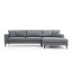 Γωνιακός καναπές PWF-0510 pakoworld αριστερή γωνία ύφασμα σκούρο γκρι-μαύρο 303x160x85εκ
