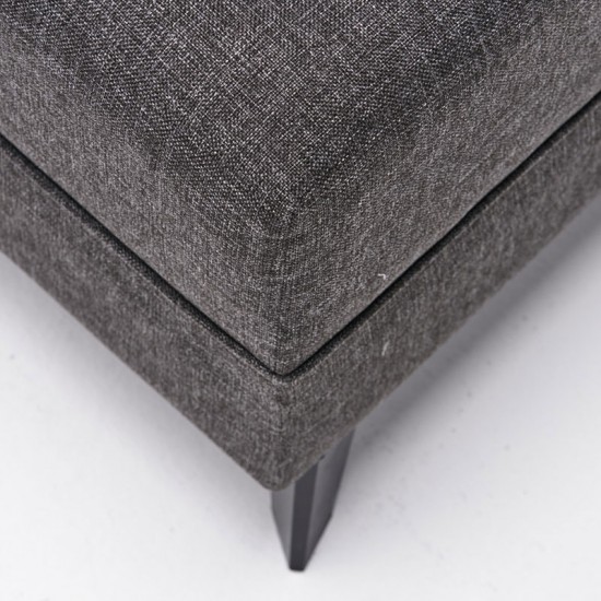 Πολυμορφικός καναπές κρεβάτι PWF-0536 pakoworld ύφασμα ανθρακί 300x202x78εκ