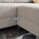 Πολυμορφικός καναπές κρεβάτι PWF-0536 pakoworld ύφασμα κρεμ 300x202x78εκ