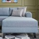 Πολυμορφικός καναπές κρεβάτι PWF-0534 pakoworld ύφασμα ανοικτό μπλε 300x202x78εκ