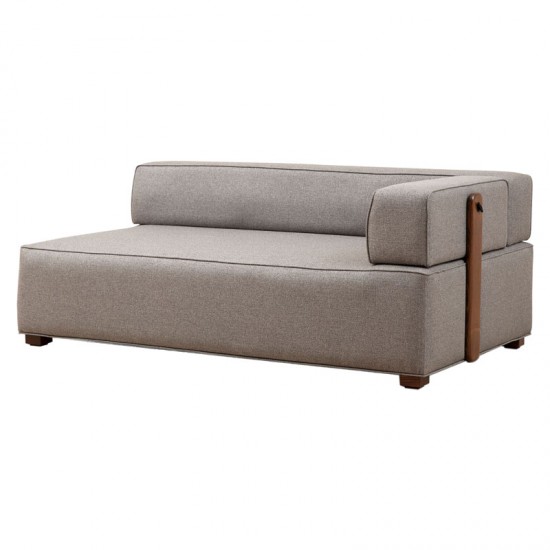 Γωνιακός καναπές με δεξιά γωνία PWF-0600 pakoworld ύφασμα γκρι 360/300x70εκ