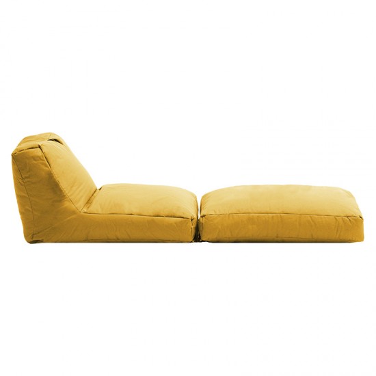 Πολυθρόνα πουφ-κρεβάτι Dreamy pakoworld αδιάβροχο κίτρινο