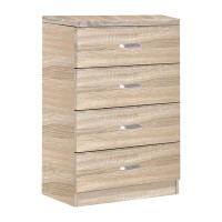 Συρταριέρα Killian pakoworld με 4 συρτάρια sonoma 80x40x80εκ