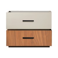 Κομοδίνο Sonlen pakoworld mdf σε καρυδί-μπεζ απόχρωση 60x40x44.5εκ