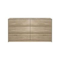 Συρταριέρα Kuanger pakoworld mdf σε φυσική απόχρωση 120x40x70εκ