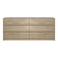 Συρταριέρα Kuanger pakoworld mdf σε φυσική απόχρωση 120x40x70εκ