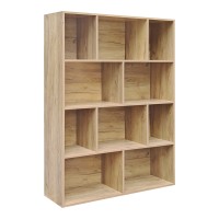 Βιβλιοθήκη Evergin pakoworld mdf σε oak απόχρωση 100x30x135εκ
