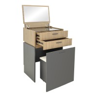 Τουαλέτα κρεβατοκάμαρας Sonlen pakoworld ανθρακί-sonoma 60x45x130εκ