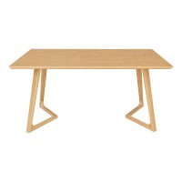 Τραπέζι Pendra pakoworld mdf επιφάνεια με πόδι ξύλο μασίφ σε sonoma απόχρωση 150x80x75εκ
