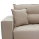Γωνιακός καναπές-κρεβάτι Morgana pakoworld αριστερή γωνία μπεζ 270x190x98/88εκ