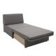 Πολυθρόνα κρεβάτι Lyric pakoworld με αποθηκευτικό χώρο ύφασμα γκρί 86x101x87εκ