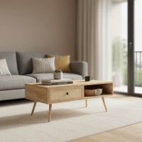Τραπέζι σαλονιού Oslo pakoworld sonoma 110x59x41,5εκ