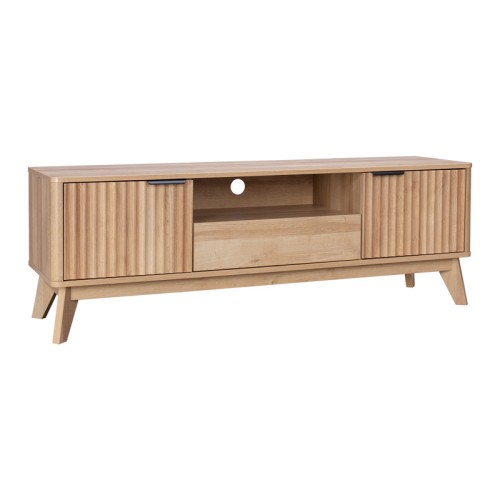 Έπιπλο τηλεόρασης Hamea pakoworld mdf σε φυσική απόχρωση 145x39,5x49εκ