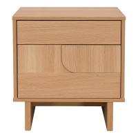 Κομοδίνο Jenfia pakoworld mdf σε φυσική απόχρωση 48x39x50,5εκ
