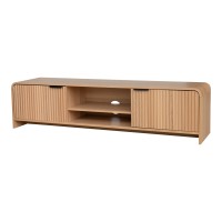 Έπιπλο τηλεόρασης Anfen pakoworld mdf σε φυσική απόχρωση 160x39x40,5εκ
