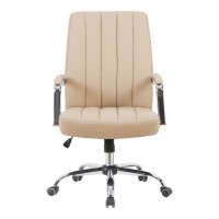 Καρέκλα γραφείου διευθυντή Mido pakoworld pu cappuccino 58x71x100-106εκ