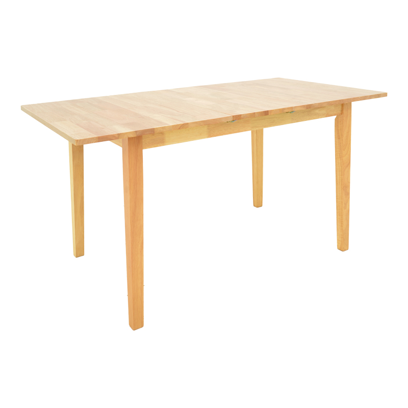 Tραπέζι επεκτεινόμενο Country pakoworld rubberwood σε φυσική απόχρωση 120-150x80x74εκ