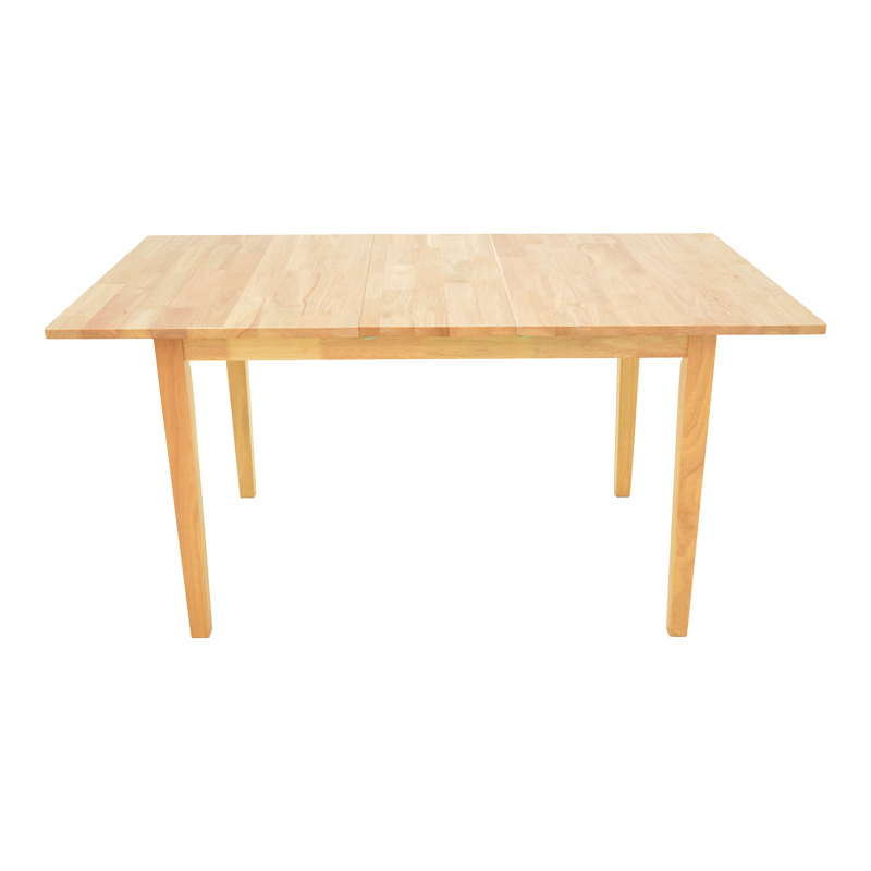 Tραπέζι επεκτεινόμενο Country pakoworld rubberwood σε φυσική απόχρωση 120-150x80x74εκ