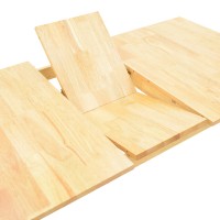 Tραπέζι επεκτεινόμενο Country pakoworld rubberwood σε φυσική απόχρωση 120-150x80x74εκ
