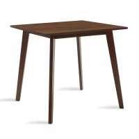 Τραπέζι Benson pakoworld MDF σε καρυδί απόχρωση 80x80x75εκ