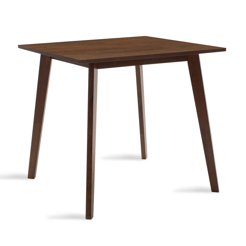 Τραπέζι Benson pakoworld MDF σε καρυδί απόχρωση 80x80x75εκ
