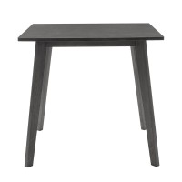 Τραπέζι Benson pakoworld MDF σε rustic grey απόχρωση 80x80x75εκ