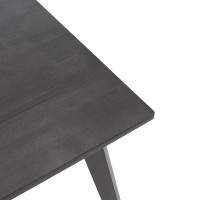 Τραπέζι Benson pakoworld MDF σε rustic grey απόχρωση 80x80x75εκ