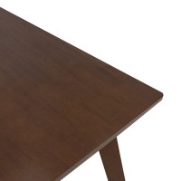 Τραπέζι Benson pakoworld MDF σε καρυδί απόχρωση 120x75x75εκ