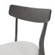 Καρέκλα Toto pakoworld ξύλο rubber wood rustic grey-ύφασμα γκρι