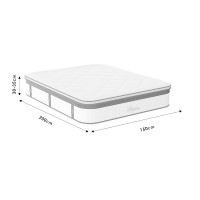 Στρώμα Utopia pakoworld pocket spring με ανώστρωμα 30-32cm 150x200εκ
