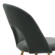 Καρέκλα Jonah pakoworld βελούδο ανθρακί-φυσικό πόδι