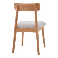 Σετ-4Τεμ.Καρέκλα Tullo pakoworld rubberwood σε φυσική απόχρωση 46x45x78εκ