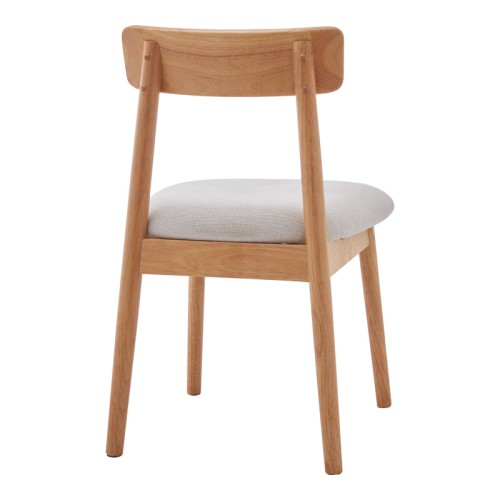 Σετ-4Τεμ.Καρέκλα Tullo pakoworld rubberwood σε φυσική απόχρωση 46x45x78εκ