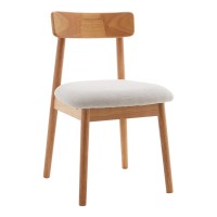 Σετ-4Τεμ.Καρέκλα Tullo pakoworld rubberwood σε φυσική απόχρωση 46x45x78εκ