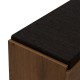 Έπιπλο εισόδου σκαμπό-παπουτσοθήκη ZULLA pakoworld 10 ζεύγων σκούρο φυσικό 110x37x43εκ