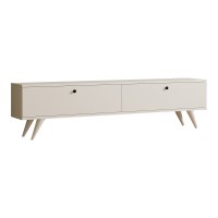 Έπιπλο τηλεόρασης Jate pakoworld σε λευκή απόχρωση 160x25x40εκ