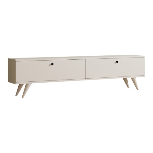 Έπιπλο τηλεόρασης Jate pakoworld σε λευκή απόχρωση 160x25x40εκ