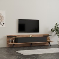 Έπιπλο τηλεόρασης Astry pakoworld καρυδί με ανθρακί 180x36,8x45εκ