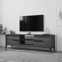 Έπιπλο τηλεόρασης Eslem pakoworld καρυδί με ανθρακί 160x34,6x48,1εκ