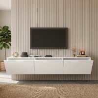 Έπιπλο τηλεόρασης επιτοίχιο Felita pakoworld λευκό 150x31,4x30εκ
