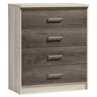 Συρταριέρα OLYMPUS pakoworld με 4 συρτάρια χρώμα castillo-toro 80x40x95εκ