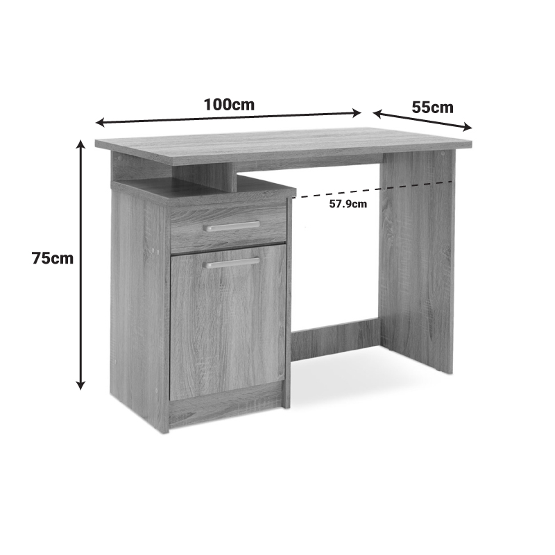 Γραφείο εργασίας Looney pakoworld χρώμα castillo-ροζ 100x55x75εκ