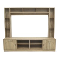 Σύνθετο σαλονιού Ambera pakoworld σε sonoma απόχρωση 200x40x171.5εκ