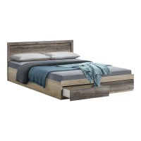 Κρεβάτι διπλό Olympus pakoworld με συρτάρι castillo toro 160x200εκ