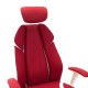 Καρέκλα γραφείου διευθυντή MOMENTUM Bucket pakoworld κόκκινο υφάσμα Mesh-πλάτη pu λευκό