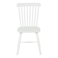 Σετ-4Τεμ.Καρέκλα Melia pakoworld rubberwood σε λευκή απόχρωση 45x51x87εκ