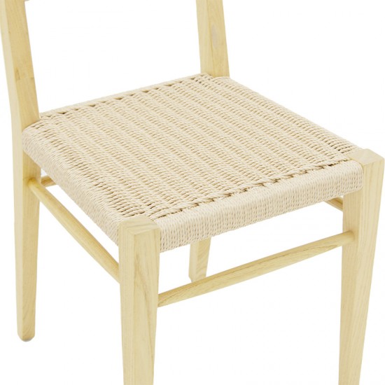Καρέκλα Monet pakoworld σχοινί μπεζ-φυσικό πόδι
